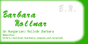barbara mollnar business card